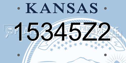 15345Z2 Kansas License Plate