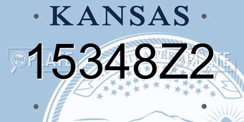 15348Z2 Kansas License Plate
