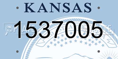 1537005 Kansas License Plate