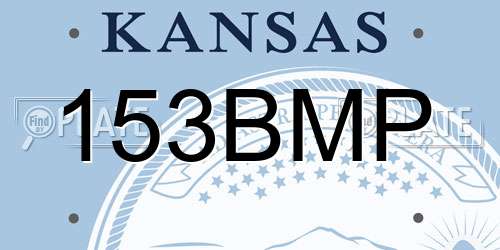 153BMP Kansas License Plate