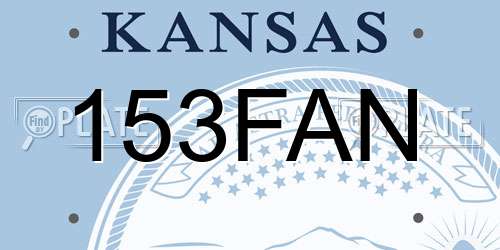 153FAN Kansas License Plate