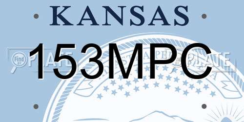 153MPC Kansas License Plate