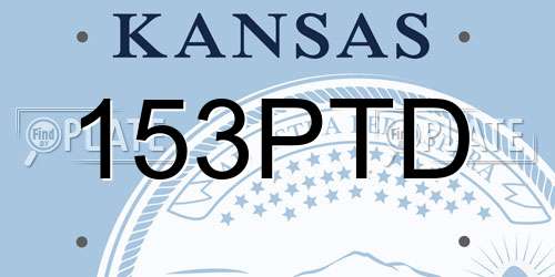153PTD Kansas License Plate