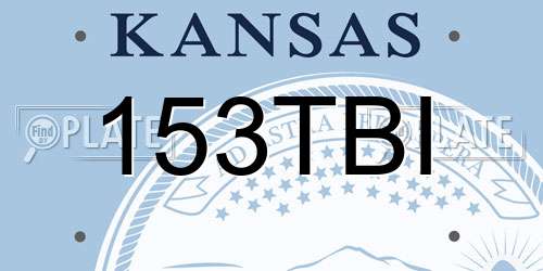 153TBI Kansas License Plate