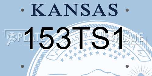153TS1 Kansas License Plate
