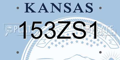 153ZS1 Kansas License Plate