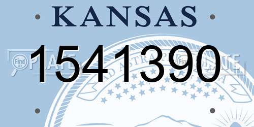1541390 Kansas License Plate