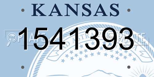 1541393 Kansas License Plate