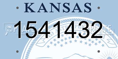 1541432 Kansas License Plate