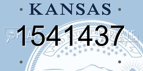 1541437 Kansas License Plate