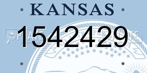 1542429 Kansas License Plate