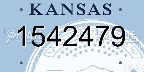 1542479 Kansas License Plate