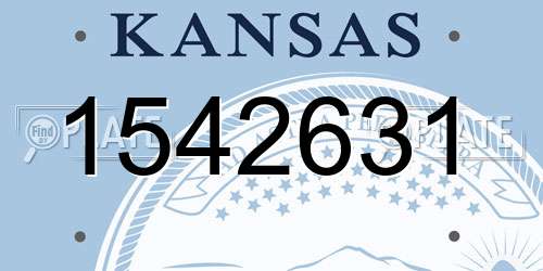 1542631 Kansas License Plate