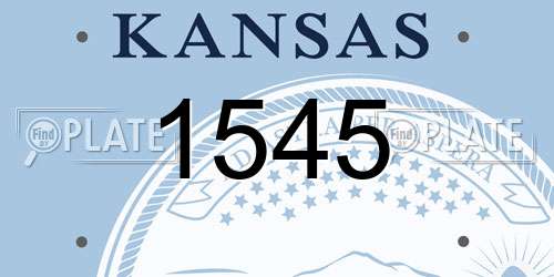1545 Kansas License Plate