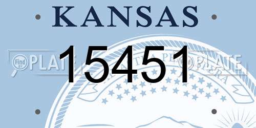 15451 Kansas License Plate