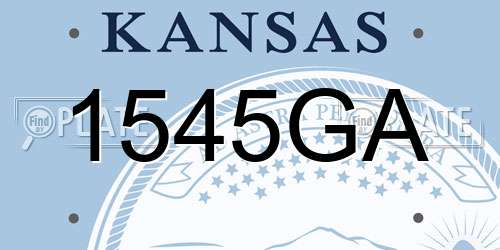 1545GA Kansas License Plate