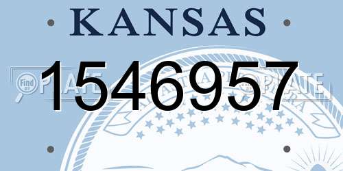 1546957 Kansas License Plate