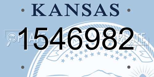 1546982 Kansas License Plate