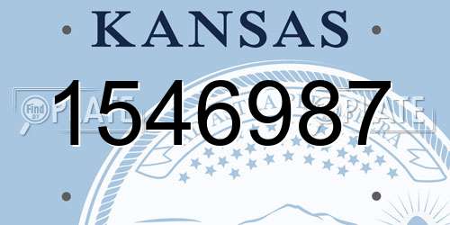 1546987 Kansas License Plate