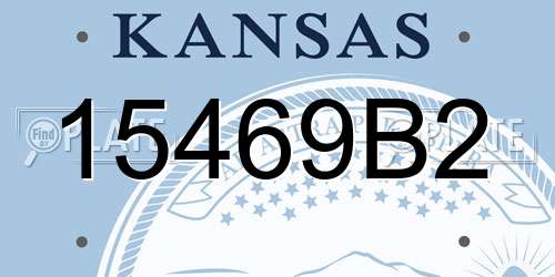 15469B2 Kansas License Plate