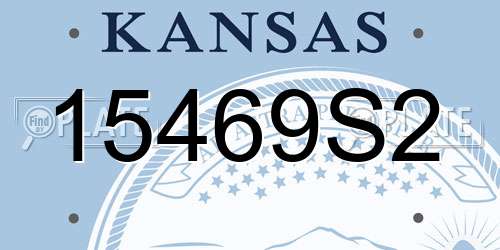 15469S2 Kansas License Plate