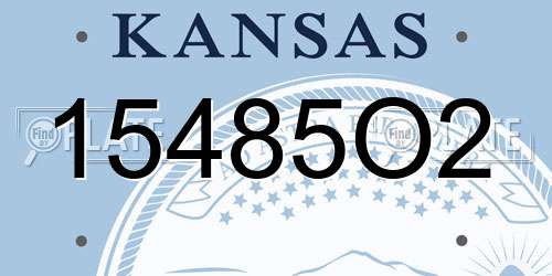 15485O2 Kansas License Plate