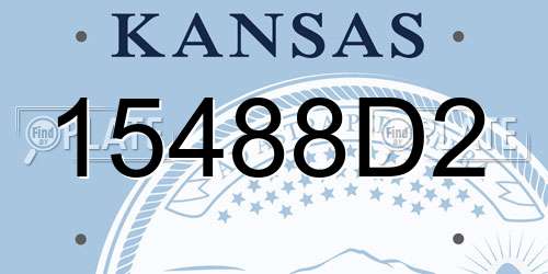 15488D2 Kansas License Plate