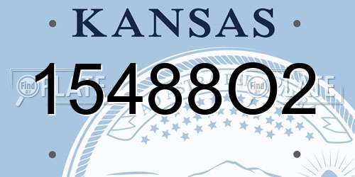 15488O2 Kansas License Plate