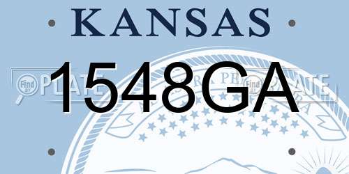 1548GA Kansas License Plate