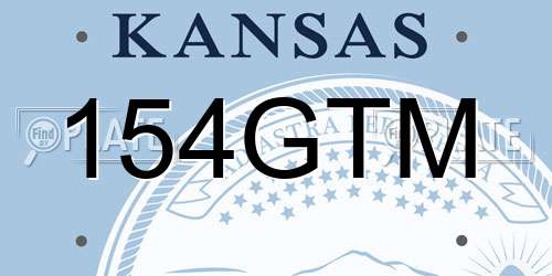 154GTM Kansas License Plate