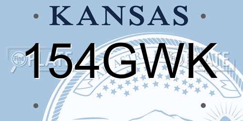 154GWK Kansas License Plate