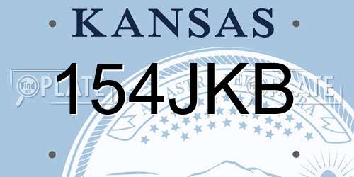 154JKB Kansas License Plate