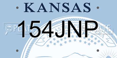 154JNP Kansas License Plate