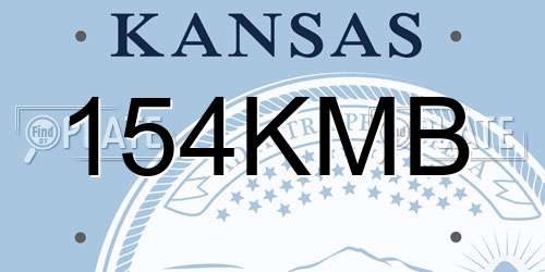 154KMB Kansas License Plate
