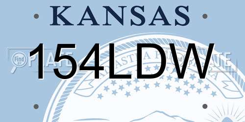 154LDW Kansas License Plate