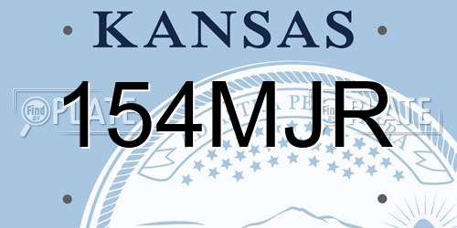 154MJR Kansas License Plate
