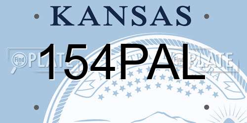 154PAL Kansas License Plate