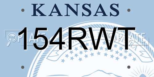 154RWT Kansas License Plate