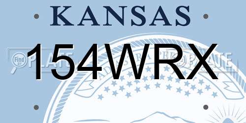 154WRX Kansas License Plate