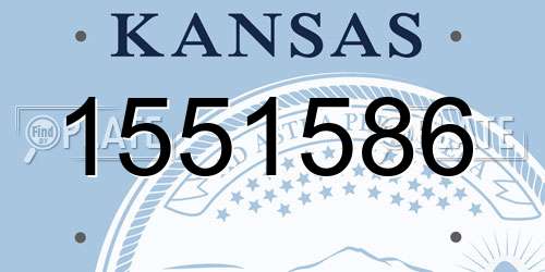1551586 Kansas License Plate