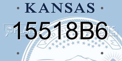 15518B6 Kansas License Plate