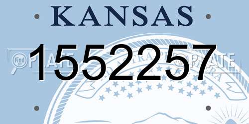 1552257 Kansas License Plate