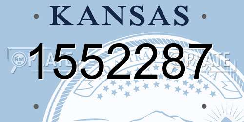 1552287 Kansas License Plate