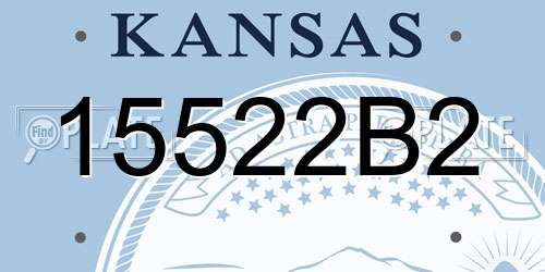 15522B2 Kansas License Plate
