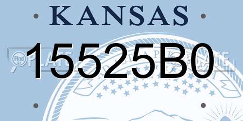 15525B0 Kansas License Plate