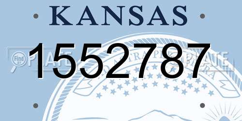 1552787 Kansas License Plate