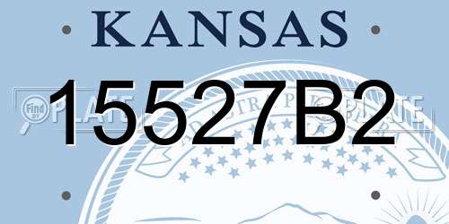 15527B2 Kansas License Plate