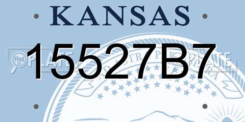 15527B7 Kansas License Plate