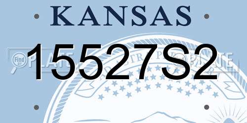 15527S2 Kansas License Plate