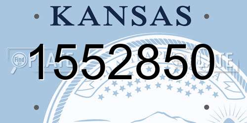 1552850 Kansas License Plate